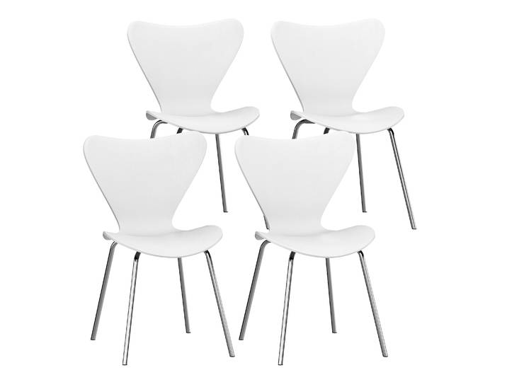 Esszimmerstuhl NOMI 4er Set weiss/silber