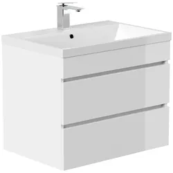 Badmöbel Fellini 70 SoftClose eiche gold mit grifflosen Schubladen
