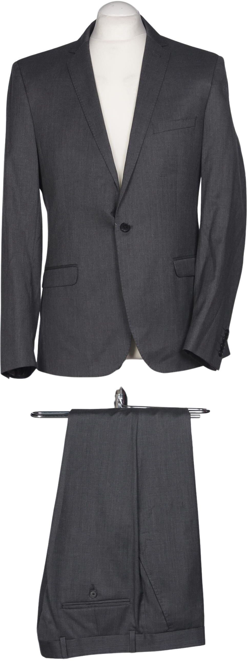 Ben Sherman Herren Anzug, Grau, Gr. EU 50, Wolle - Second Hand