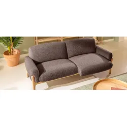 Segmüller Werkstätten Sofa 2-Sitzer groß Mika02 Stoff Violett Aubergine