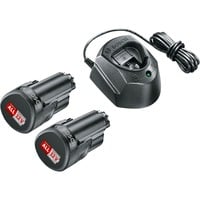 Starter-Set 12V (2x 1,5Ah + GAL 1210 CV) schwarz, 2x Akku + Ladegerät