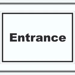 HB-Druck Entrance Aufkleber mit Text Eingang waagerecht A6 (105x148mm)