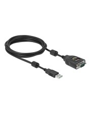 Delock Adapter USB 2.0 Typ-A zu Seriell RS-232 D-Sub 9 Pin 2.5 kV Galvanische Isolation 2 m Digital/Daten 9-polig (64154)