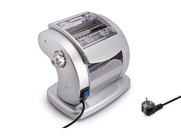 Imperia Pastapresto. Elektrische Nudelmaschine 100% Made in Italy. Frischpastamaschine aus Stahl mit 220V-Elektromotor. Elektrische Teigmaschine für Lasagne, Tagliolini, Fettuccine.