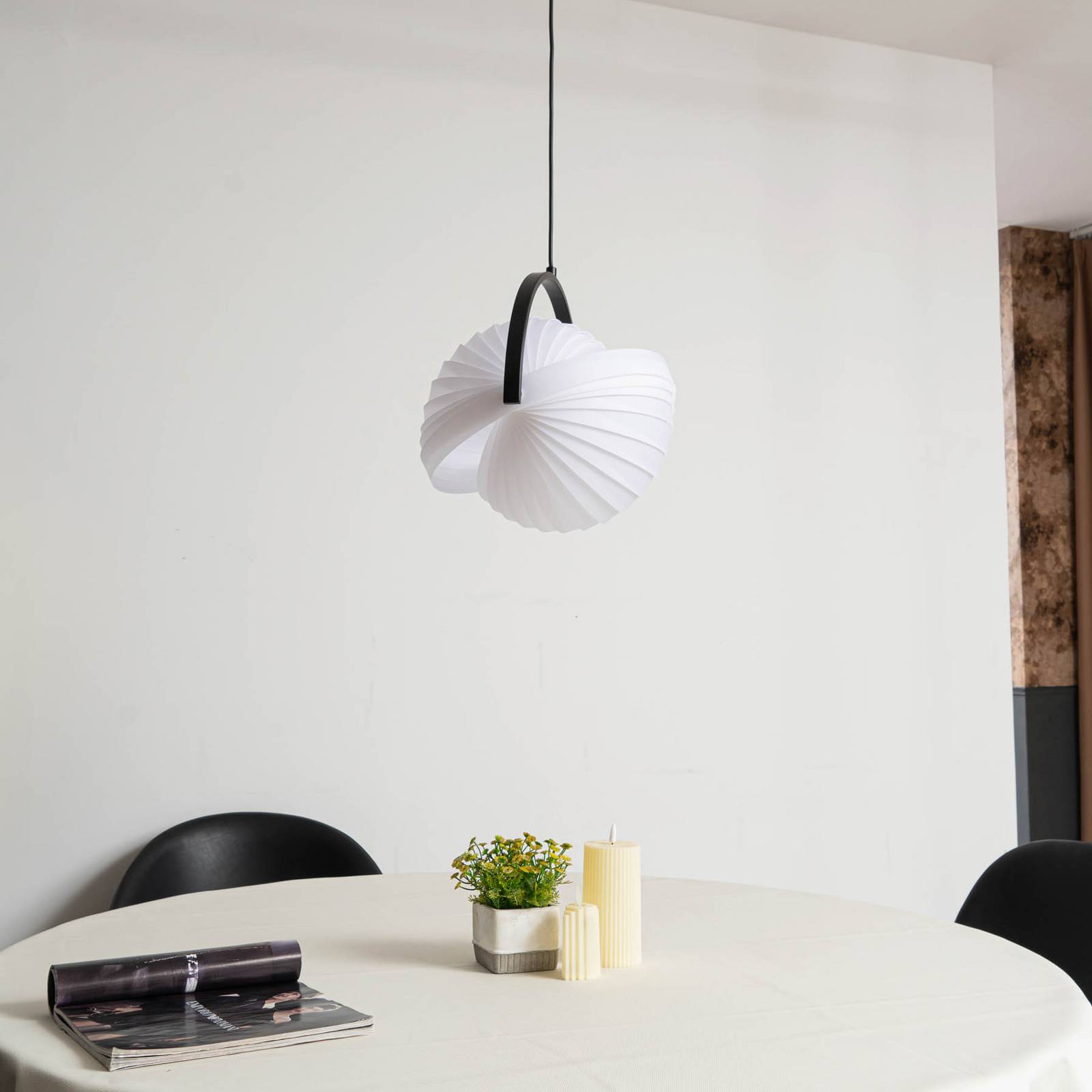 Design Hängelampe Helva Lucande, dimmbar, weiß / opal, für Wohn- / Esszimmer, Kunststoff, Skandinavisch, Pendelleuchte