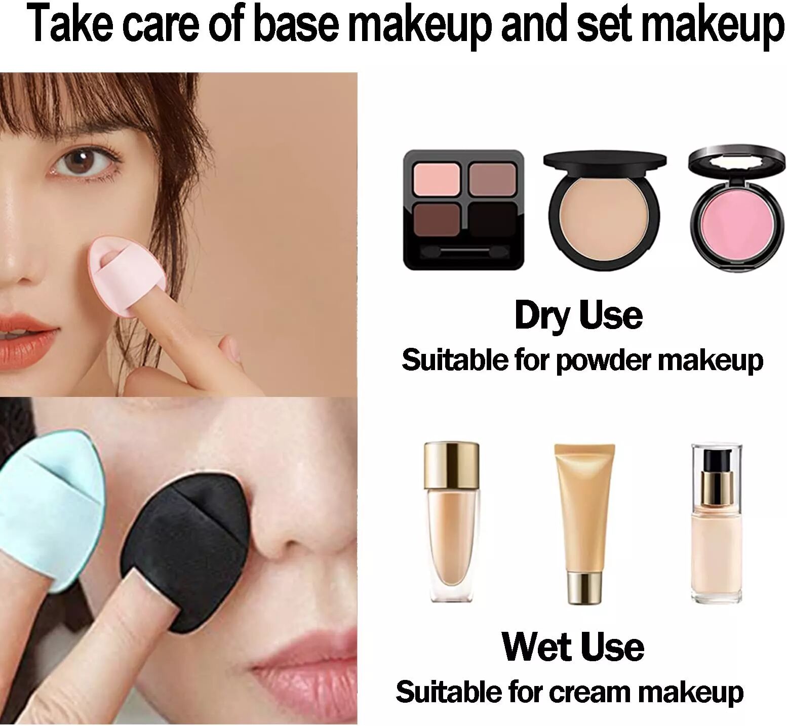 INF Finger Puff Make-up-Schwämme, 10er-Pack