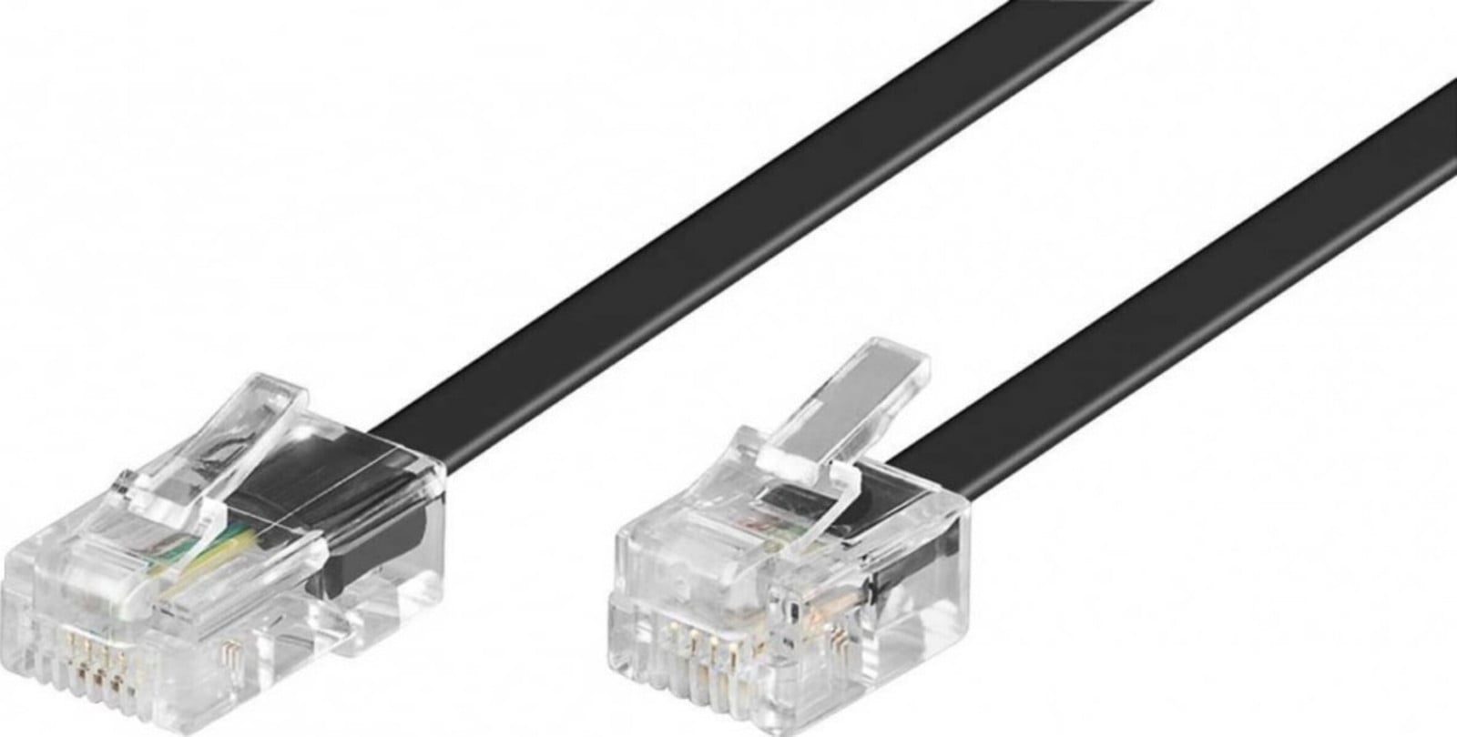 Goobay 68577 Modulaire verbindingskabel RJ45 naar RJ11/RJ14, 6 meter, zwart