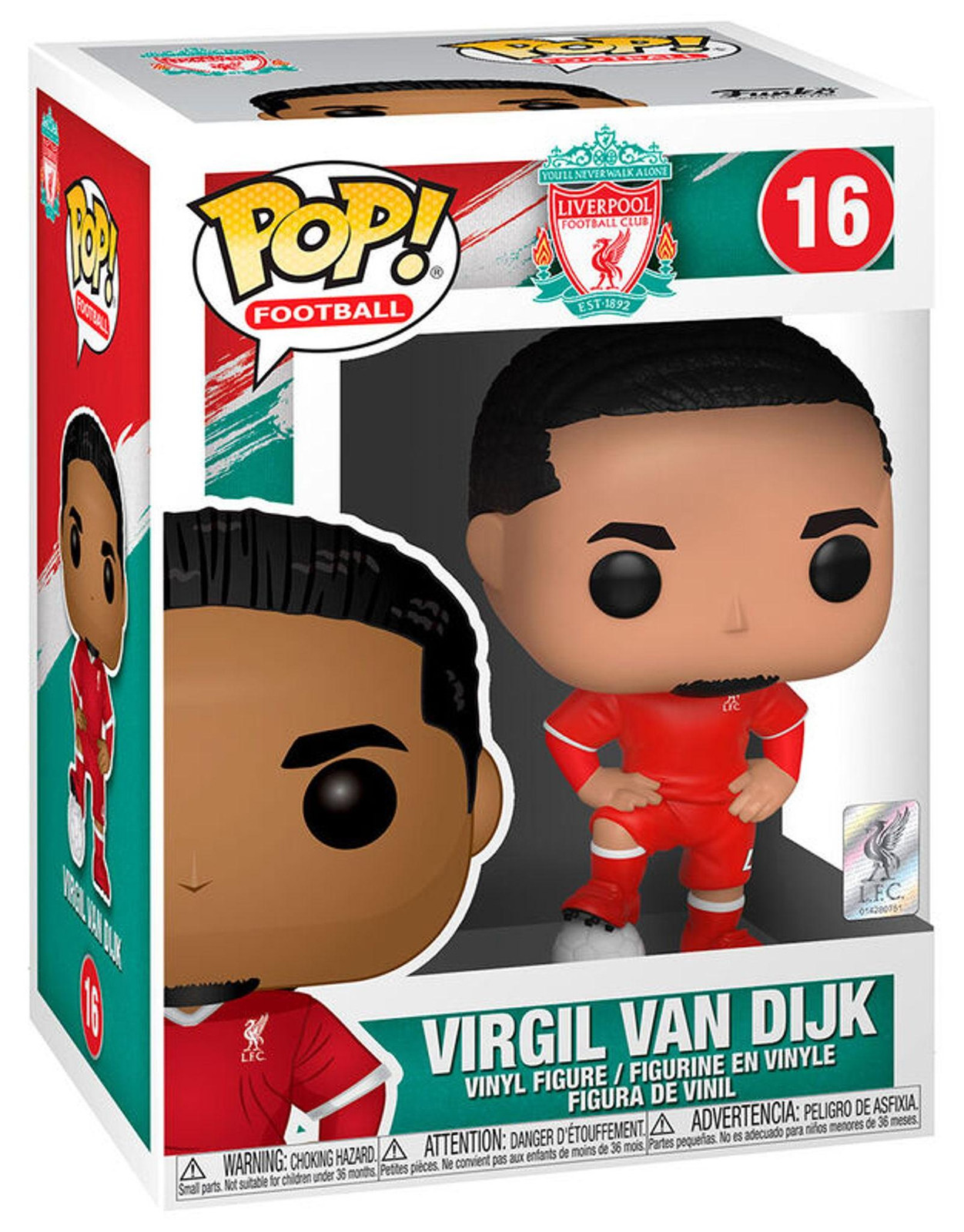 Funko Pop! Vinyl figuur Virgil van Dijk 16 - Liverpool voetbal