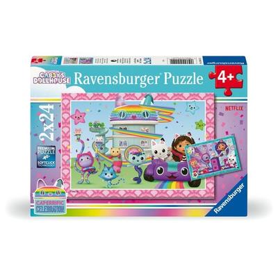 Kinderpuzzle 2x24 Teile - Gabby's Dollhouse - Bereit zu feiern!
