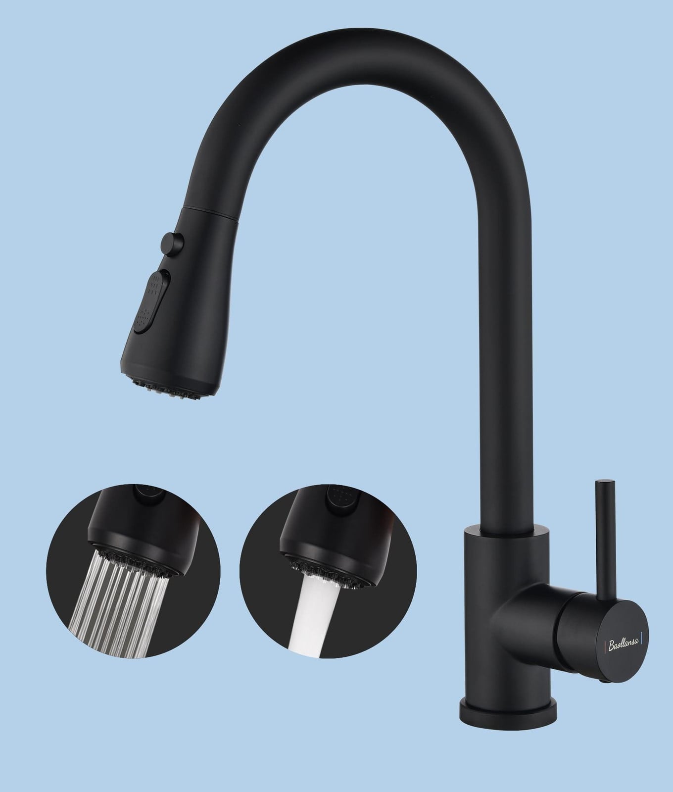 Solidchoice Hoge Druk Keukenkraan met Uittrekbare Sprayer
