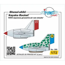 Planet Models Shusui-shiki Kayaku Rocket ‘WWII Japanese ground-to-air ram missile’ 2 pcs 1/72