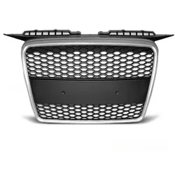 Sportgrill / Kühlergrill passend für Audi A3 8P 04-08 matt silber in Wabendesign