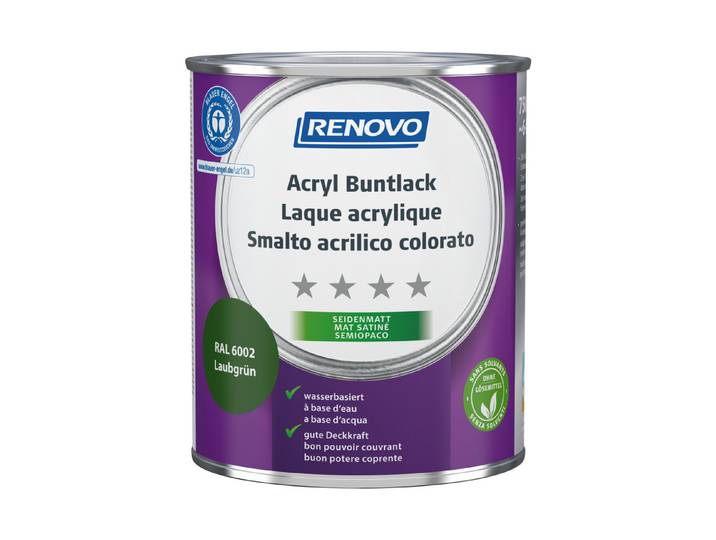 Renovo Acryl Buntlack RA l 6002 laubgrün 750 ml