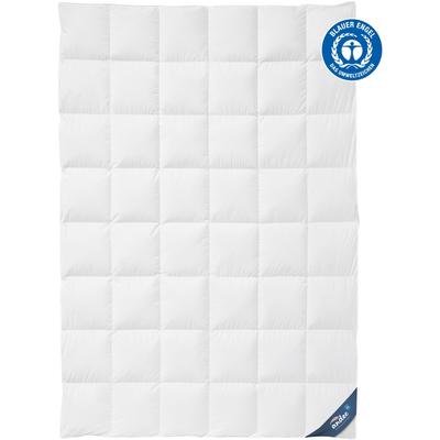 Daunenbettdecke ANDEO "ANDEO", weiß, B:155cm L:220cm, Bezug: 100% Baumwolle. Füllung: 90% Gänsedaunen, 10% Gänsefeder, Bettdecken, NATÜRLICH AUSGEZEICHNET SCHLAFEN
