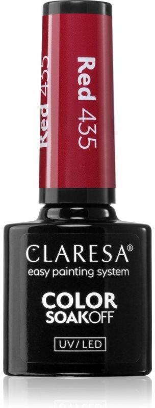 Claresa SoakOff UV/LED Color Warm Feelings gel nail polish shade Red 435 5 g