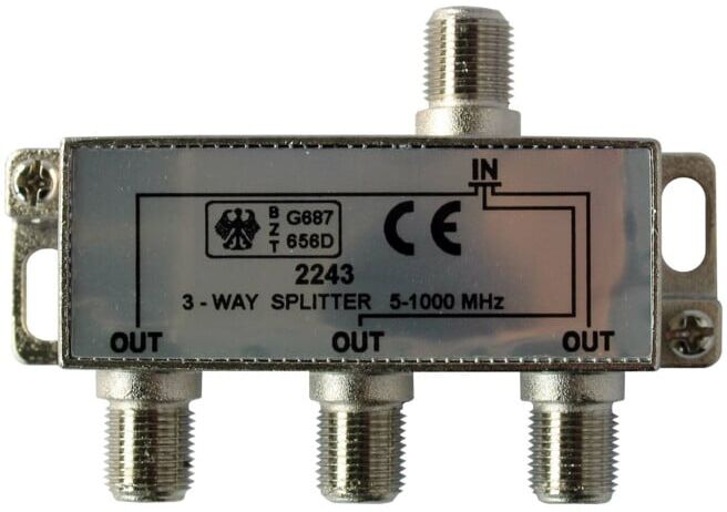 Kreiling Tech. Répartiteur F 3 voies 5-1218MHz Classe A VT 2243 (11104)