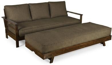 Kodiak Furniture Pendleton Wood Frame Daybed and Ottoman with Mattresses