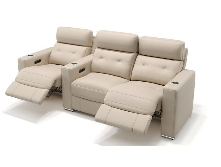 Leder Kino 3 Sitzer Couch MATERA Relaxsofa in Rindsleder