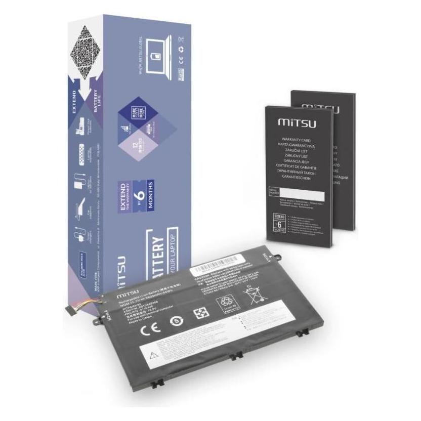 Mitsu do Lenovo ThinkPad E480, E580 3600 mAh (40 Wh) 11.1 Volt (3 Zellen, 3600 mAh) (5BM342)