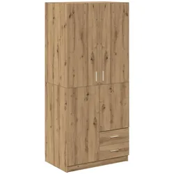 vidaXL Kleiderschrank Artisan-Eiche 80x52x180 cm Holzwerkstoff