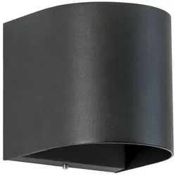 Brumberg Outdoor LED Wandleuchte, IP54, rund, 230V AC, Up/Down, 10W 3000K 800lm, Alu / Acryl, Strukturschwarz BRUM-60026183