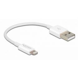 Delock USB-Ladekabel USB 2.0 USB-A Stecker, Apple Lightning Stecker 0.15 m Weiß 83001
