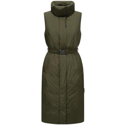 Steppweste NAVAHOO "Abendlied XIV", Damen, Gr. M (38), grün (olivgrün), Obermaterial: 100% Polyester. Innenfutter: 100% Polyester. Wattierung: 100% Polyester, gerade kniebedeckend, hoch geschlossener Ausschnitt, Westen Steppweste, Ärmellose...