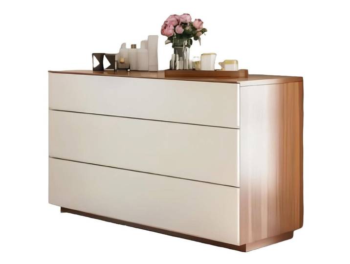 JVmoebel Kommode Echtholz Kommode in Weiß und Braun mit viel Stauraum (Kommode), Made in Europa