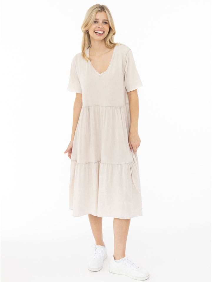 Zwillingsherz Kleid in Beige - onesize