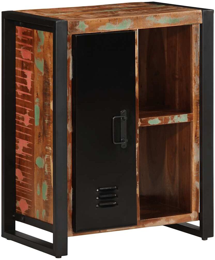 vidaXL Aparador madera maciza reciclada multicolor 55x35x70 cm Multicolor