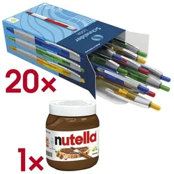 Schneider 20er-Pack Kugelschreiber »Loox« 1355 inkl. Nougatcreme »nutella« 450g mehrfarbig