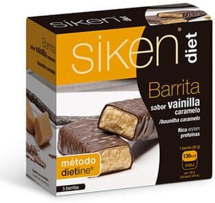 Siken BARRITA SABOR VAINILLA CARAMELO 5 x 36g Vainilla-Caramelo