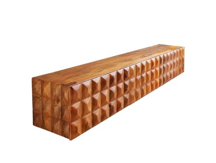 Riess Ambiente TV Lowboard Vulcano - 160x31x34cm - Natur - Mangoholz Soft Close, montiert geliefert, pflegeleichte Oberfläche, Maserung, lackierte Oberfläche, modernes Design
