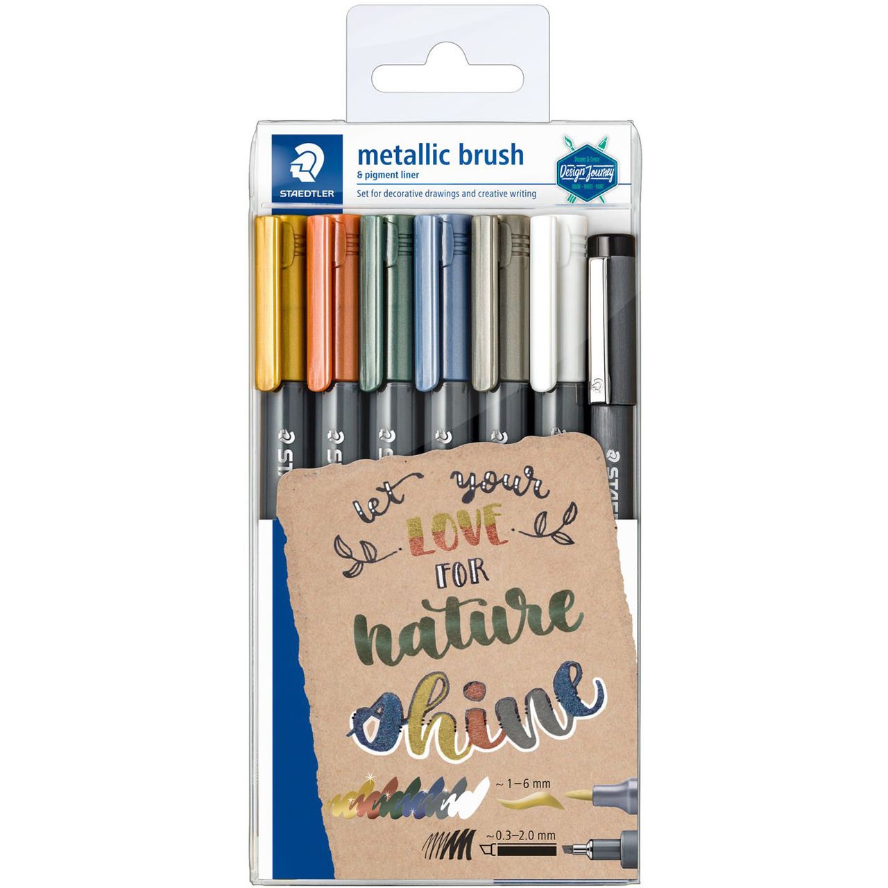 Staedtler Marker Metallic 6 St.& 1 pigm., metallic/weiss