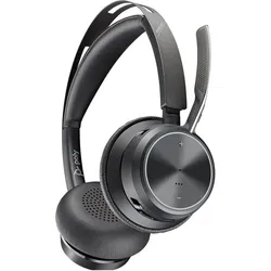 HP Poly Voyager Focus 2 USB-C-C Headset +USB-C/A-Adapter (Kabellos, USB-C, Unify), Office Headset, Schwarz