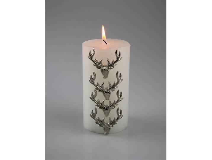 Dekoobjekt AM DESIGN Kerzenständer, aus Aluminium , weiss (weiß), B:4cm, Aluminium, Dekofiguren, Dekoobjekt, 4er Box, Breite ca. 4 cm