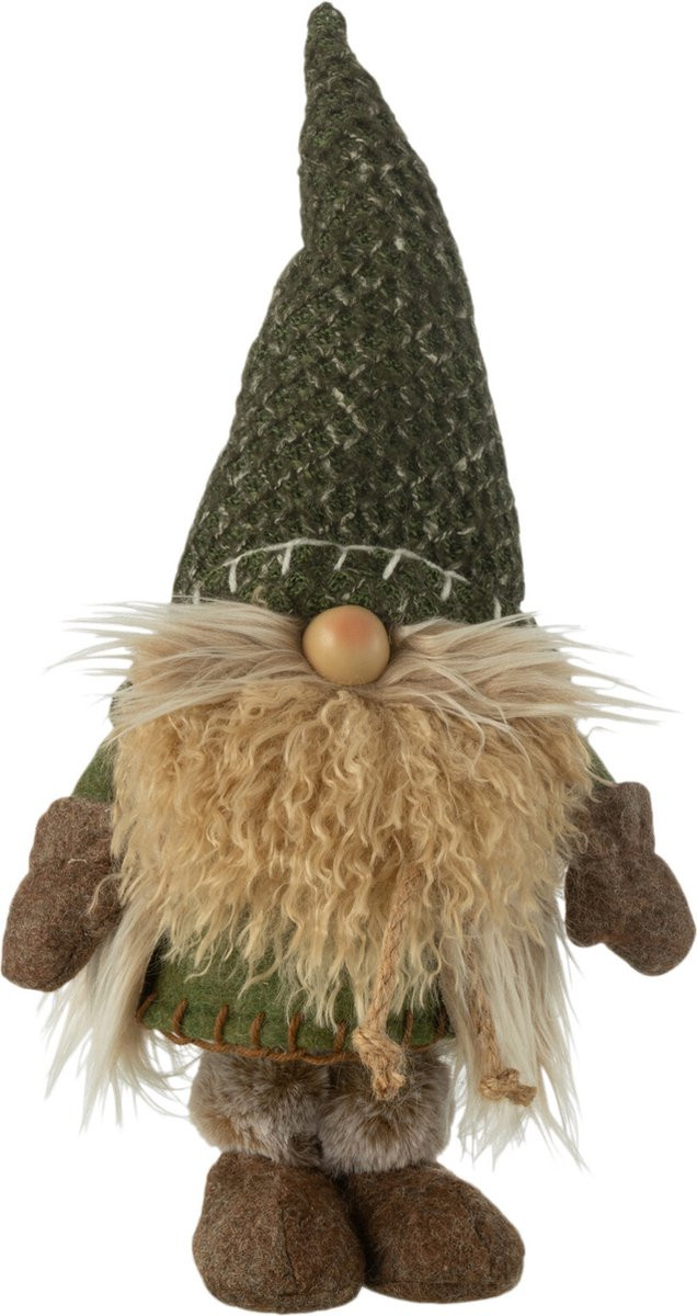 J-Line Gebreide Kabouter Decoratie - Groen - Small
