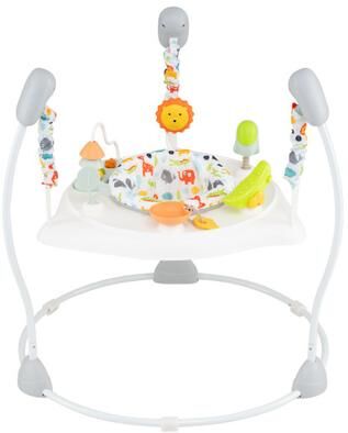 Costway Baby Jump and Play Activity Center with Rotatable Seat and Interactive Toys-White