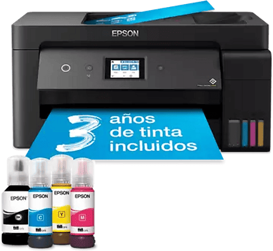 Impresora multifunción tinta - Epson Ecotank ET-15000, Impresión doble cara, Color, WiFi Direct, Fax, Negro