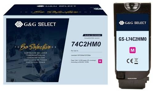 G&G Toner ersetzt Lexmark 74C2HME Kompatibel Magenta 12000 Seiten GS-L74C2HM0