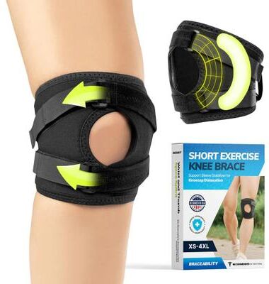 Women's Patella Tracking Brace by BraceAbility in Black (Size S)