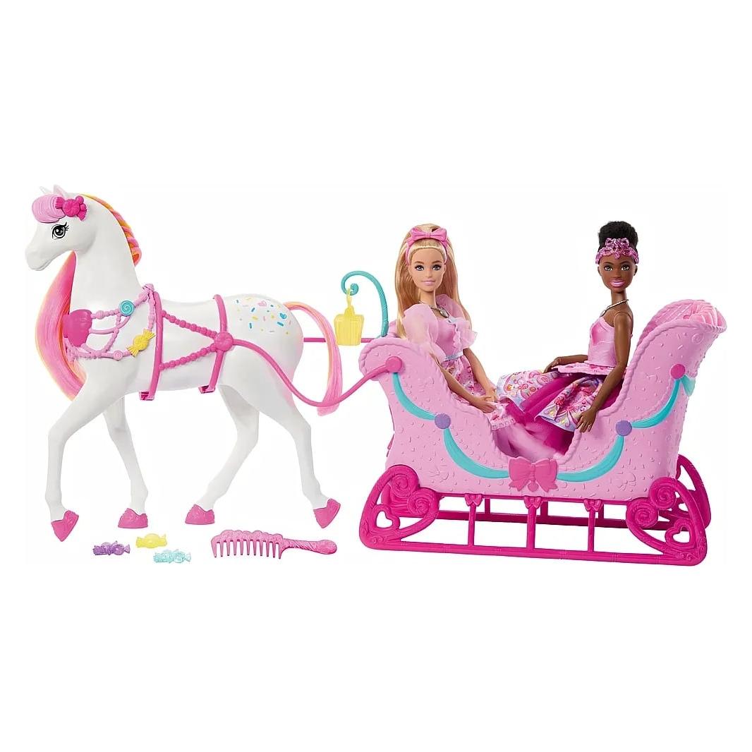 Barbie Land of Sweets Horse & Sled (JNH63)