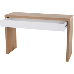 SVITA ANGULAR Schreibtisch mit Schublade  120x40x76 cm Eiche-Weiß