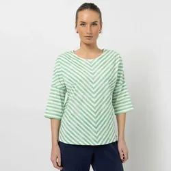 STEFFEN SCHRAUT Shirt, langer 1/2 Arm Rundhalsausschnitt Streifendruck leger weit
