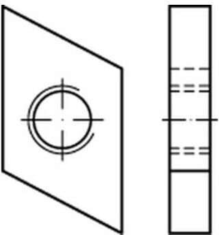 Hammerkopf Gewindeplatte Typ 38/17, M 12 , gal Zn gal Zn S ; Industrial Quality Supplies (889520100120000)