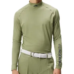 J.Lindeberg Golf Aello Soft Compression Herren Mock oliv