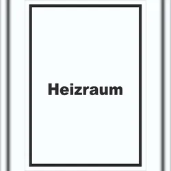 HB-Druck Heizraum Schild mit Text Heizung Wärme hochkant A3 (297x420mm)