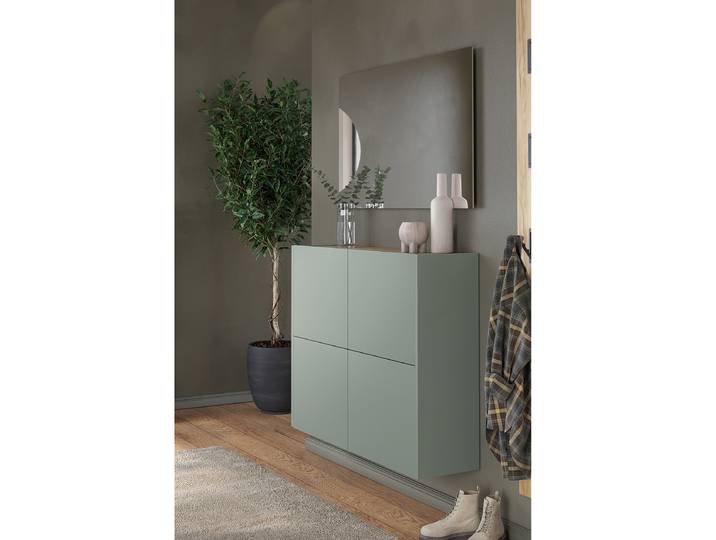 Ensemble de vestiaire Binetto 2 pièces 100 x 200 x 27cm Vert/Couleur sauge