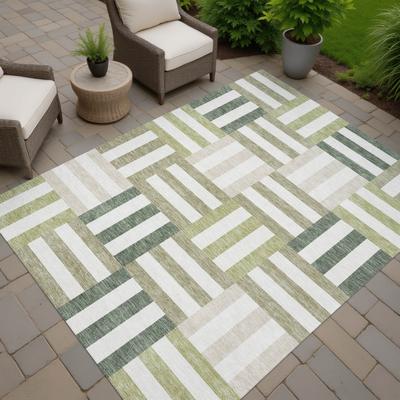 Addison Rugs Machine Washable Indoor/ Outdoor Modern Hatch Chantille Rug