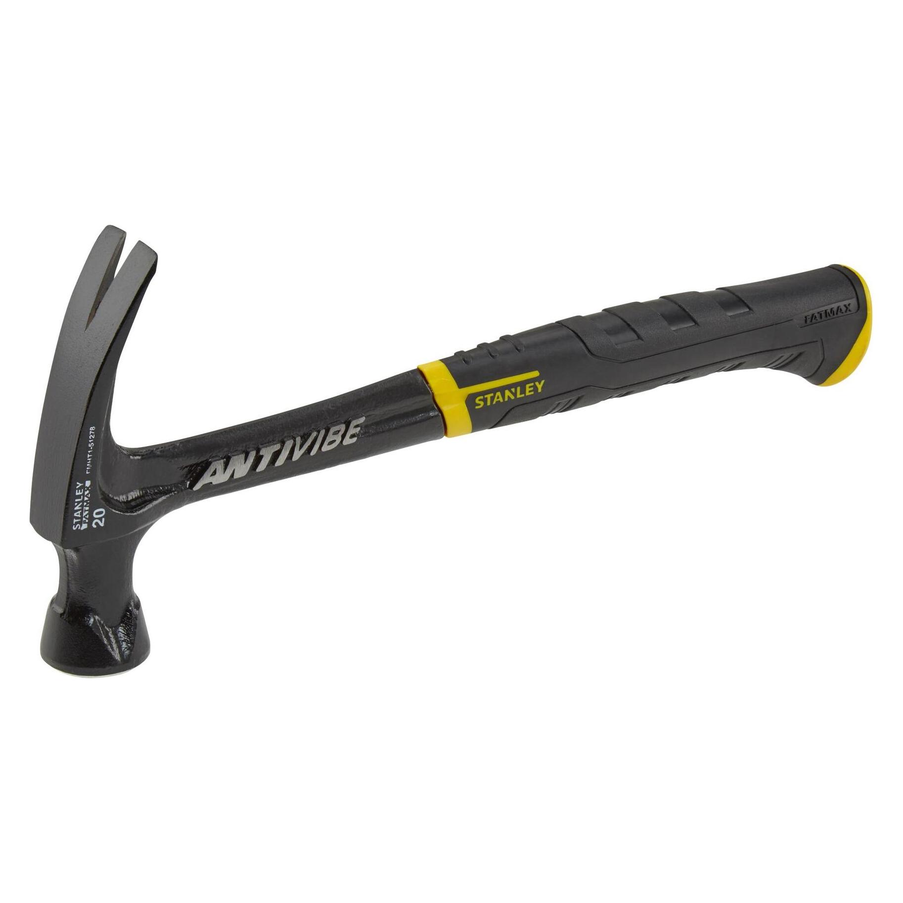 Stanley FatMax Antivibe flache Klauenhammer (567 g Kopfgewicht, 340 mm Länge, weicher Handgriff, Sti (567 g) (FMHT1-51278)
